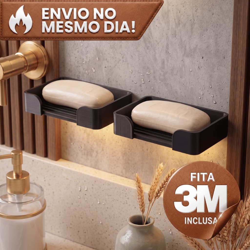 Suporte Saboneteiras de Parede Autoadesiva 3M Porta Sabonete Drenante Organizador para Banheiro Cozinha Lavanderia