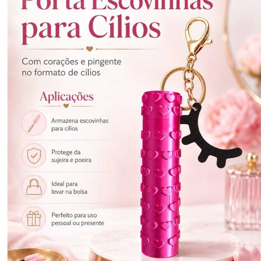 Porta escova de cílios/Estojo escova de cílios/Porta pincel de cílios