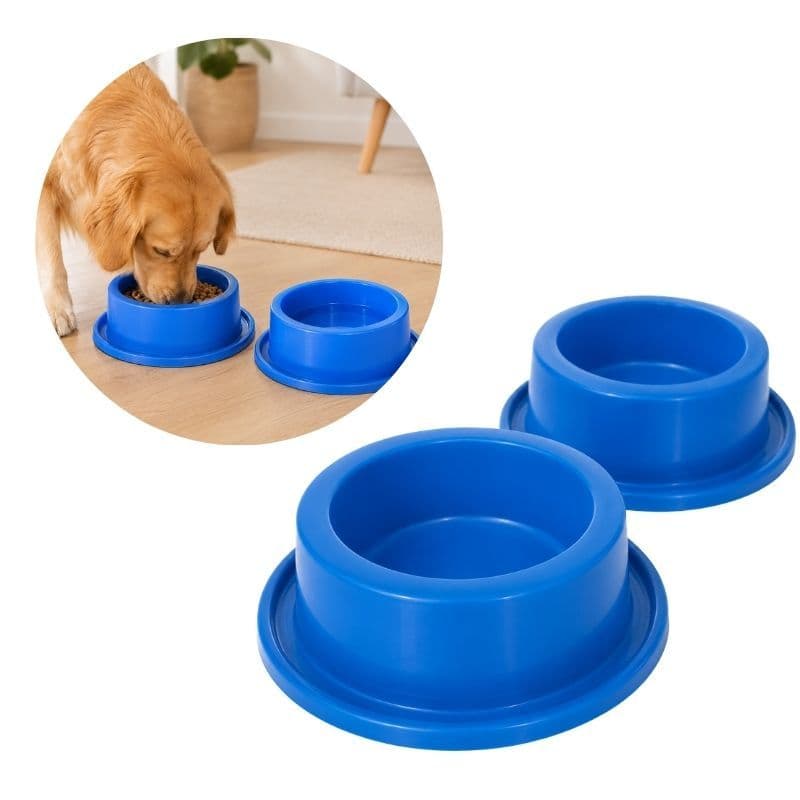 2 Potes Comedouro e Bebedouro Para Ração E Água Tigela Pet Para Cães
