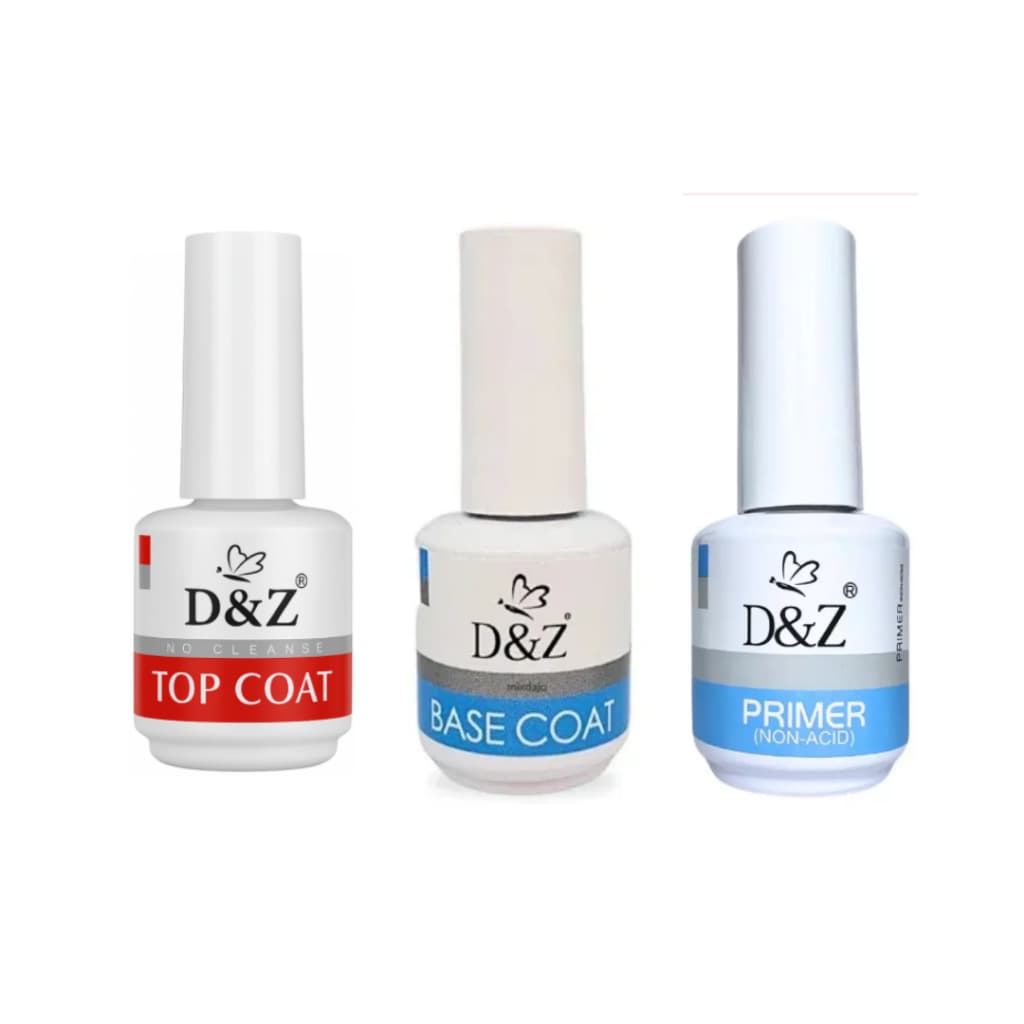Kit Preparador Top Coat+base Coat+primer D&Z