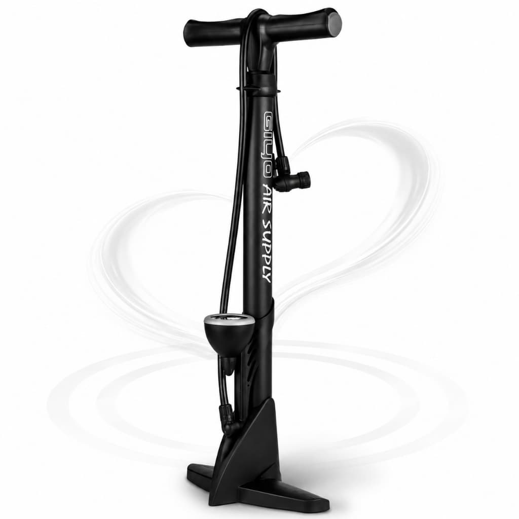BOMBA DE PÉ GIYO GF43 160 PSI COM MANÔMETRO PRESTA SCHRADER BIKE
