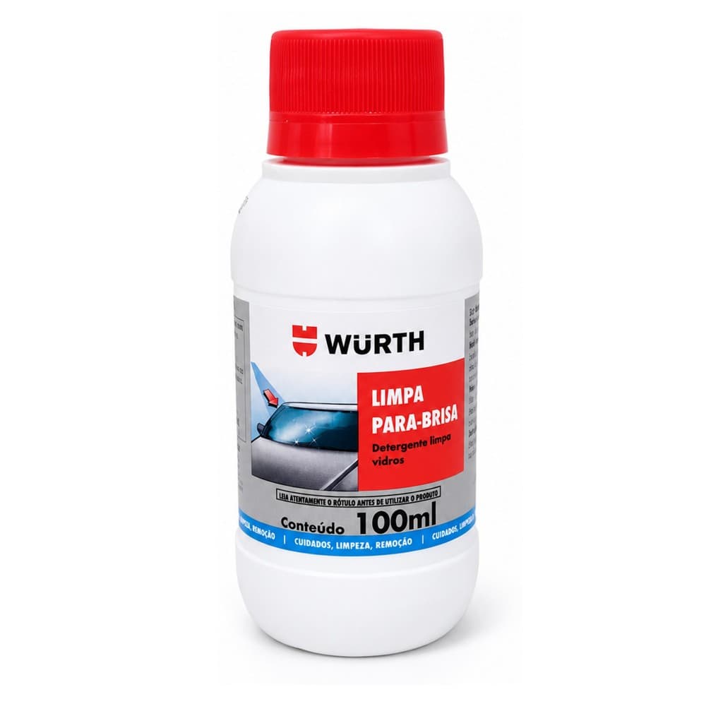 Limpa Para Brisa Wurth 100ml Fluido Liquido Limpeza Parabrisa Automotivo Carro Limpador