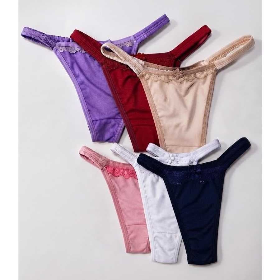 Kit 10 Calcinha Fio Em Algodão Cores Sortidas Lisas ou Estampadas
