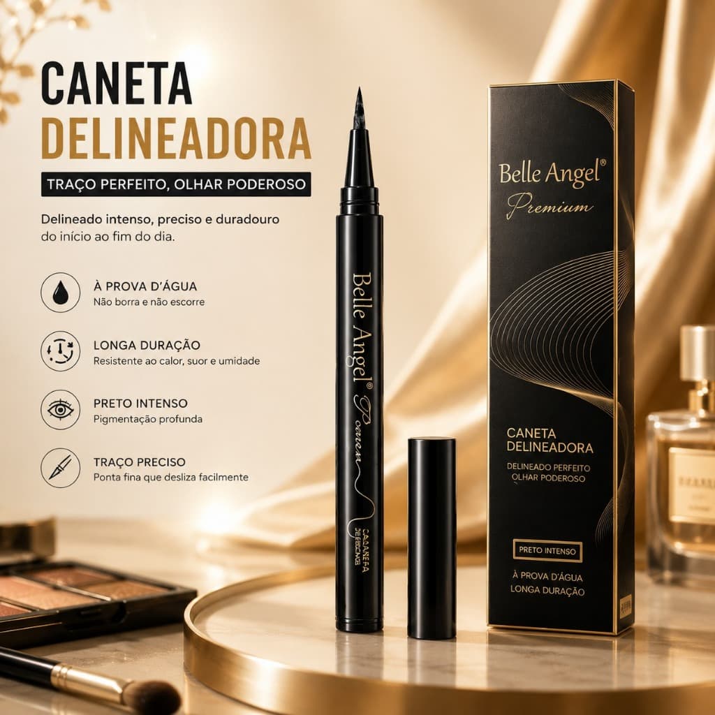 Delineador Caneta Delineadora de Olhos À Prova D'Água Alta Pigmentação Longa Duração Traço Preciso Belle Angel