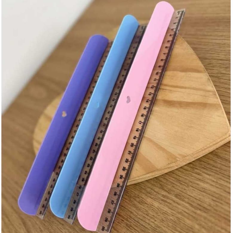 Régua com Proteção para os Dedos em Acrílico - Diversas Cores
