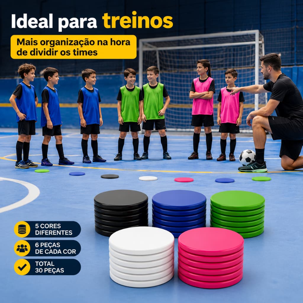 Botões Divisor de Times Futevôlei Futebol Society e Eventos Esportivos