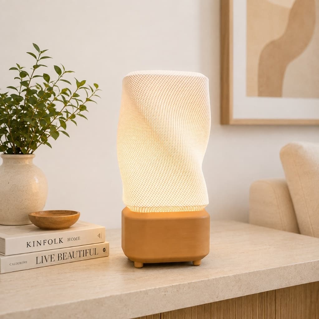 Abajur Cáceres Luminária de Mesa Moderna Decorativa para Quarto Sala Cabeceira e Escritório, casa, armário cozinha