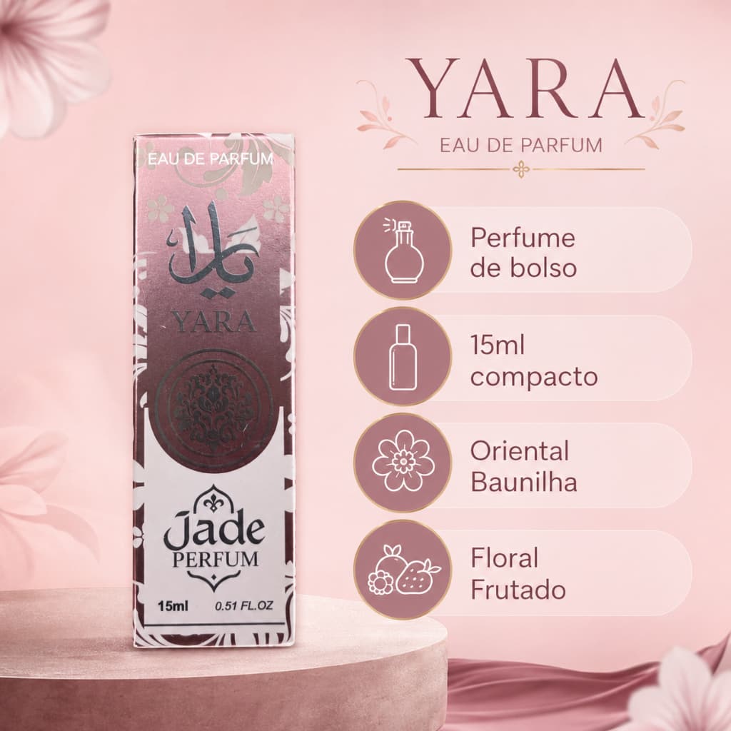 Perfume Árabe Iara Feminino Yara de Bolso Perfume de Bolsa Perfume Pequeno Para Viagens