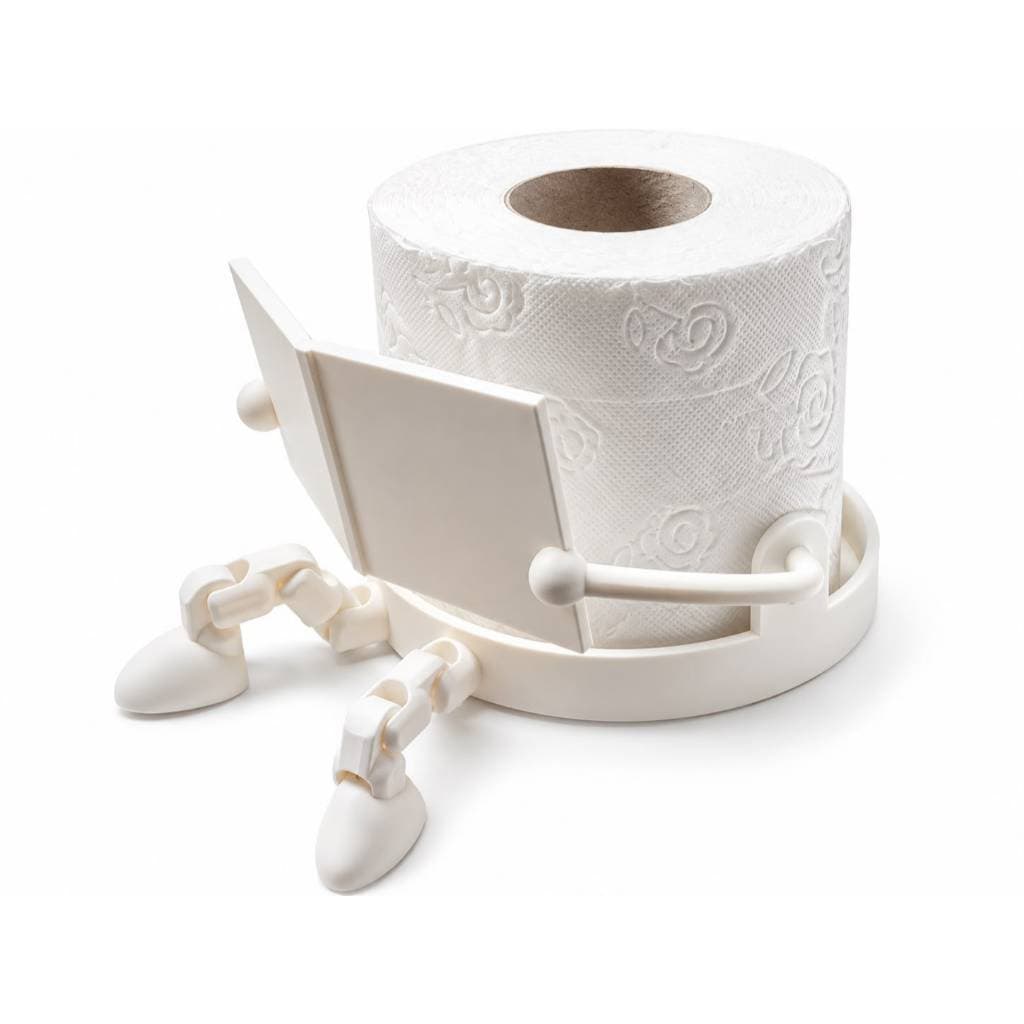 Suporte Papel Higiênico Leitor Pernas Articuladas Decoração Banheiro