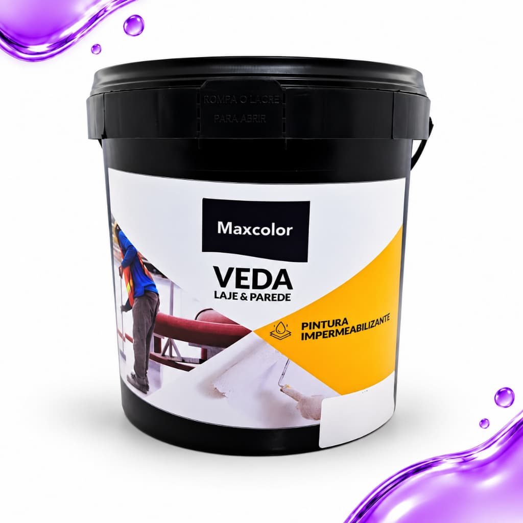 Manta Líquida Acrílica Maxcolor 3,6kg Branca Impermeabilizante Laje Parede Umidade Infiltração