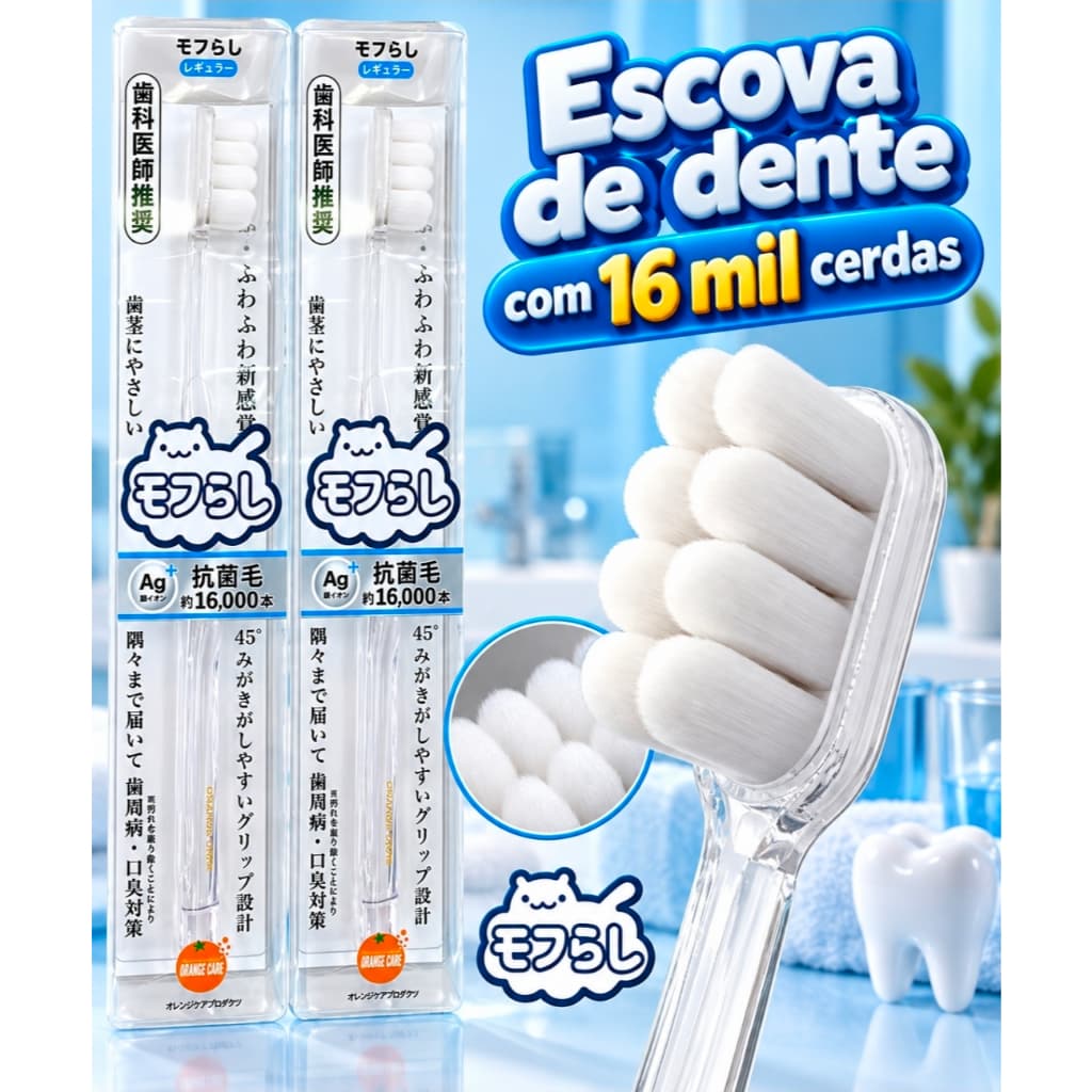 escova de dente com 16 mil cerdas do Japão
