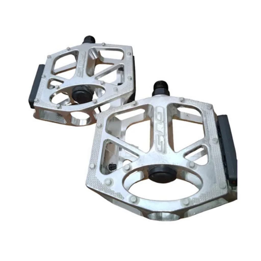 Pedal GTS Plataforma Alumínio Prata 9/16 ( rosca grossa )