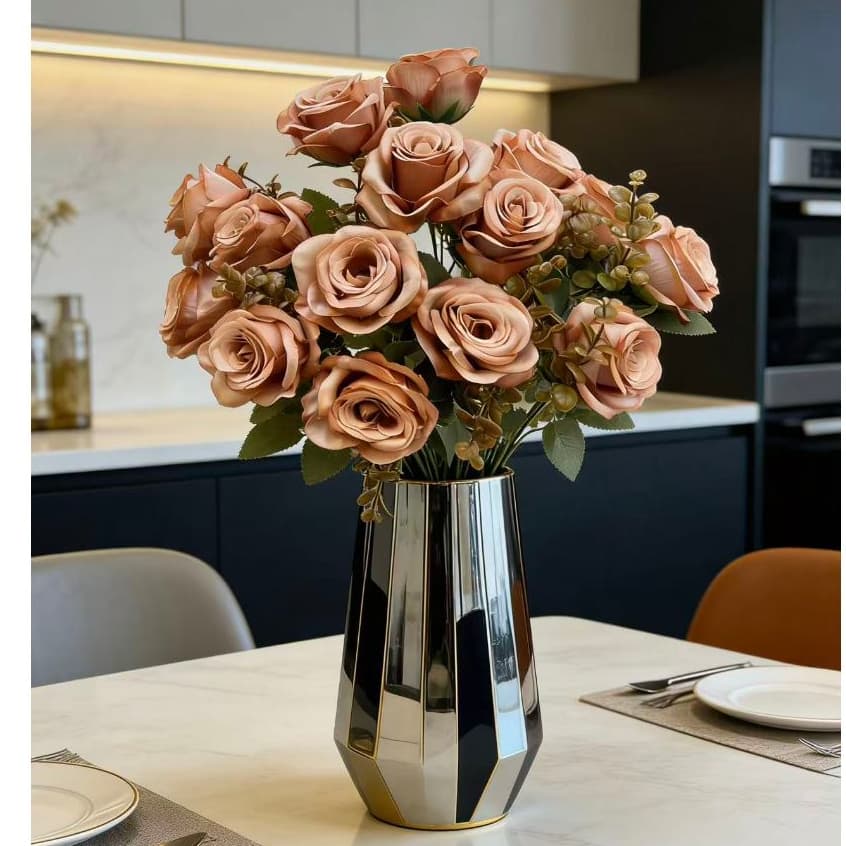 buque de rosa flores artificiais com 5 flores RM-2521