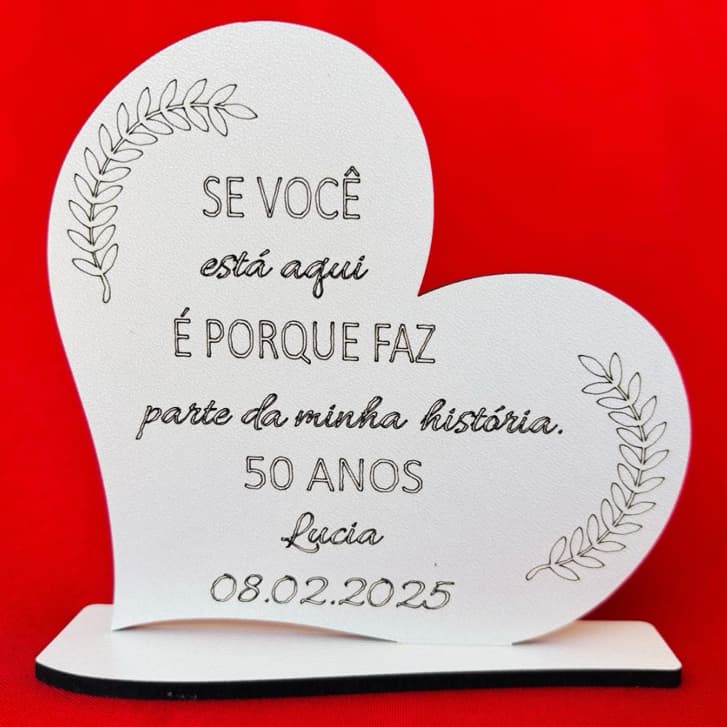 Lembrancinhas Personalizadas para Aniversário  Festas de Bodas de Casamento em MDF 10 cm altura