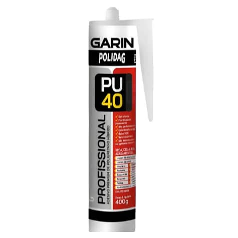 Cola PU 40 Garin Selante de Uso Geral 80g ou 400g – Alta Fixação, Vedação e Resistência