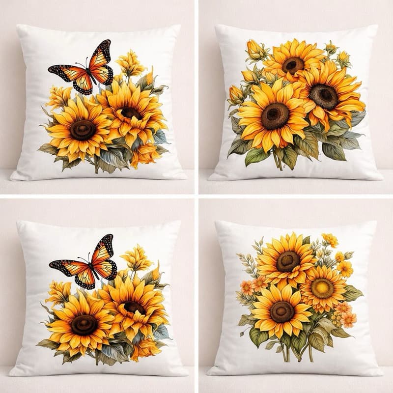 Kit 4 Capas de Almofada Decorativas 45x45 cm – Resistência e Elegância
