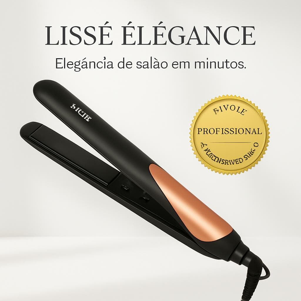 Chapinha Alisadora Lissé  Élégance Cabelo Profissional 50 Watts Bivolt Portatil Rosa