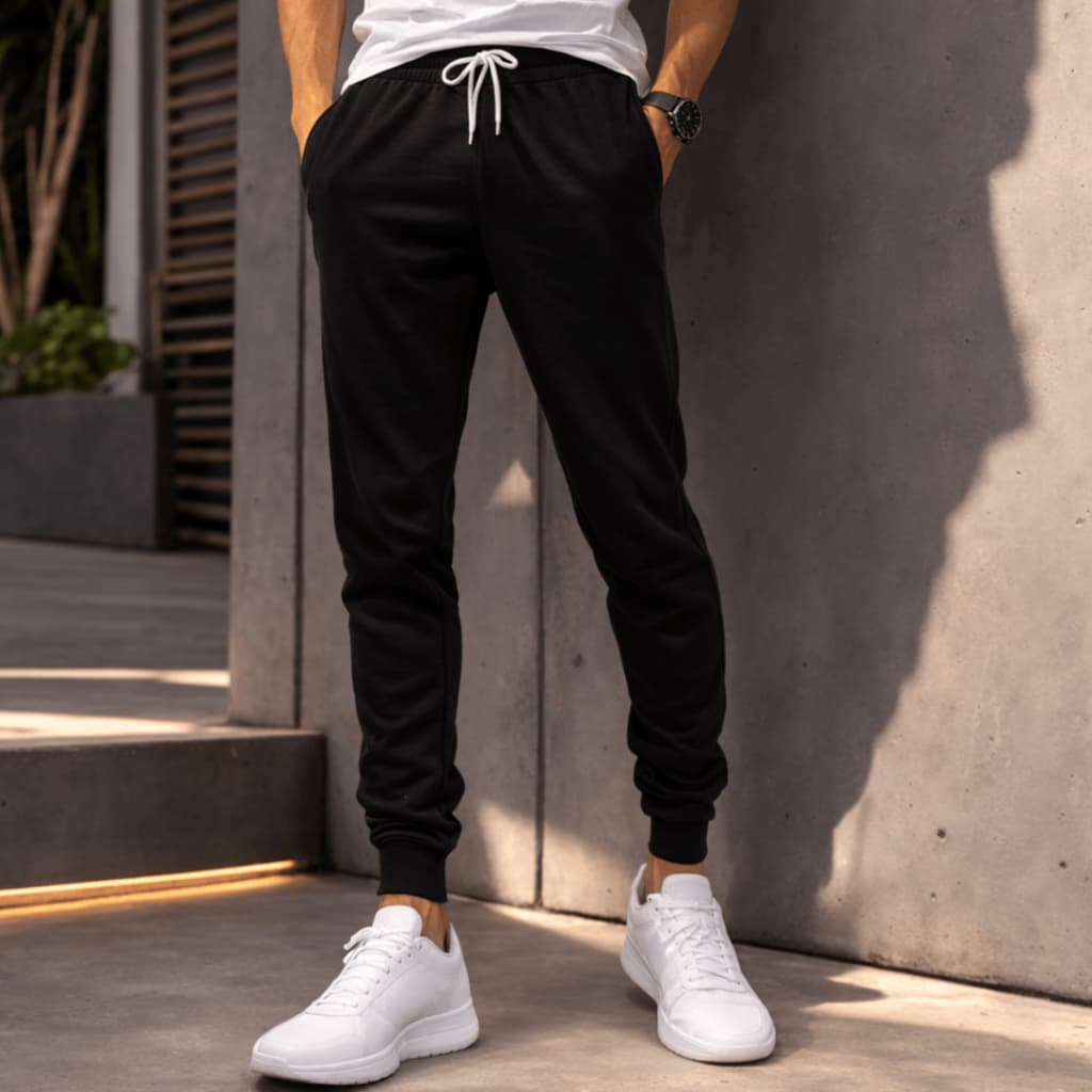 Moletom Masculina Calça Jogger com Punho 2 Bolsos Envio Imediato Oferta Inverno Chegando Barato