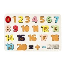 Brinquedo Educativo Didático Números Colorido em Madeira