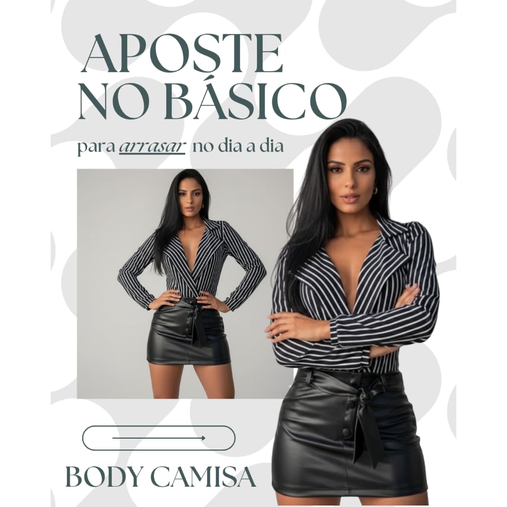 BODY CAMISA MANGA LONGA LUXO: Suplex POWER, C/ Bojo, Ajuste Perfeito | Elegância e Conforto