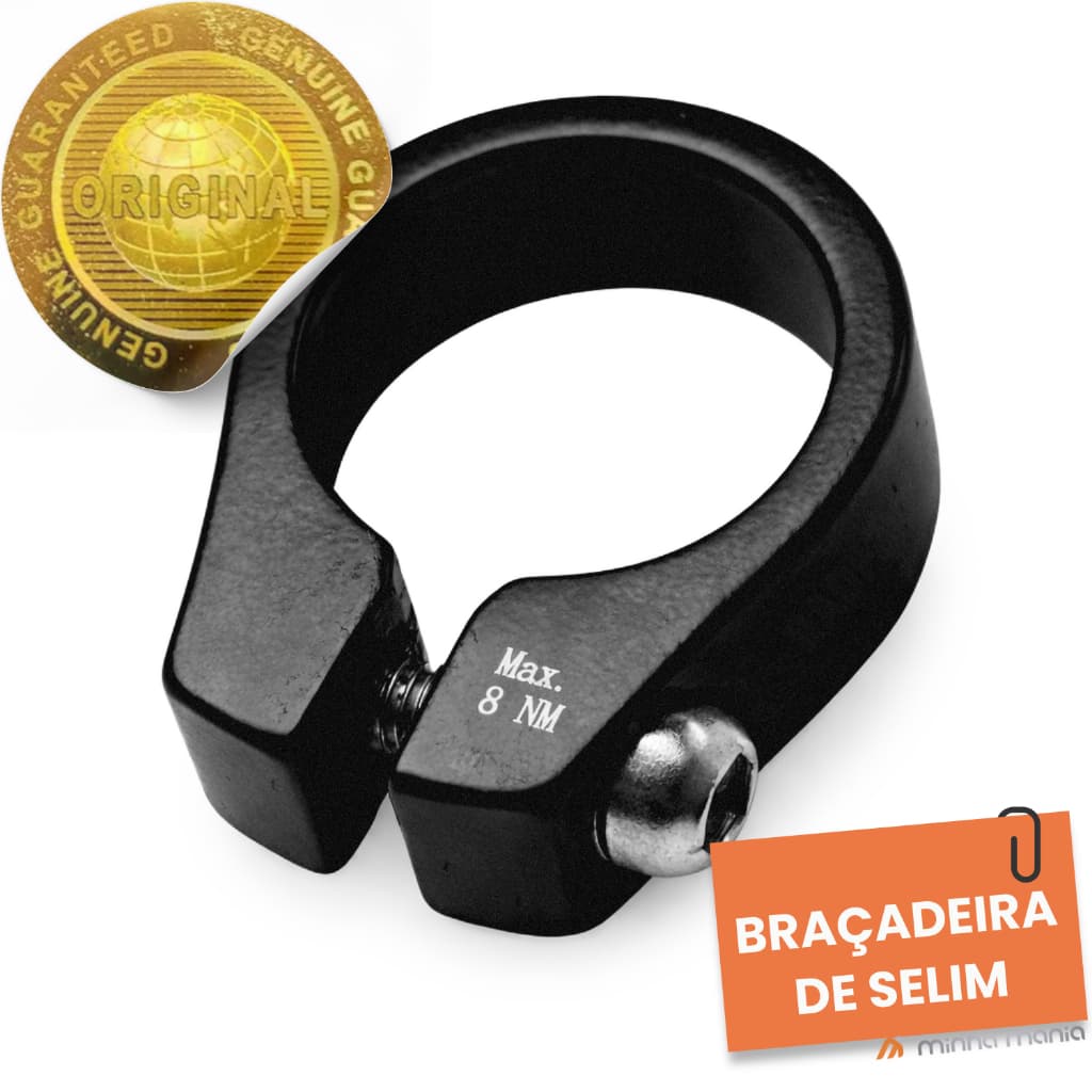 Abraçadeira Selim Promax Mx-28 31.8mm Alumínio Preta Bike