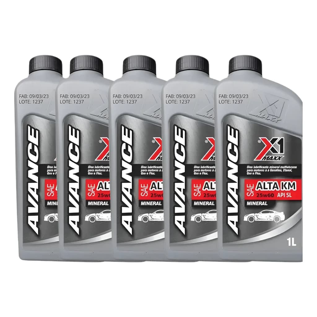 5 Oleo Alta Km 25w60 Óleo Lubrificante Grosso Motor Cansado Carro Gasolina Alcool Flex Melho preco