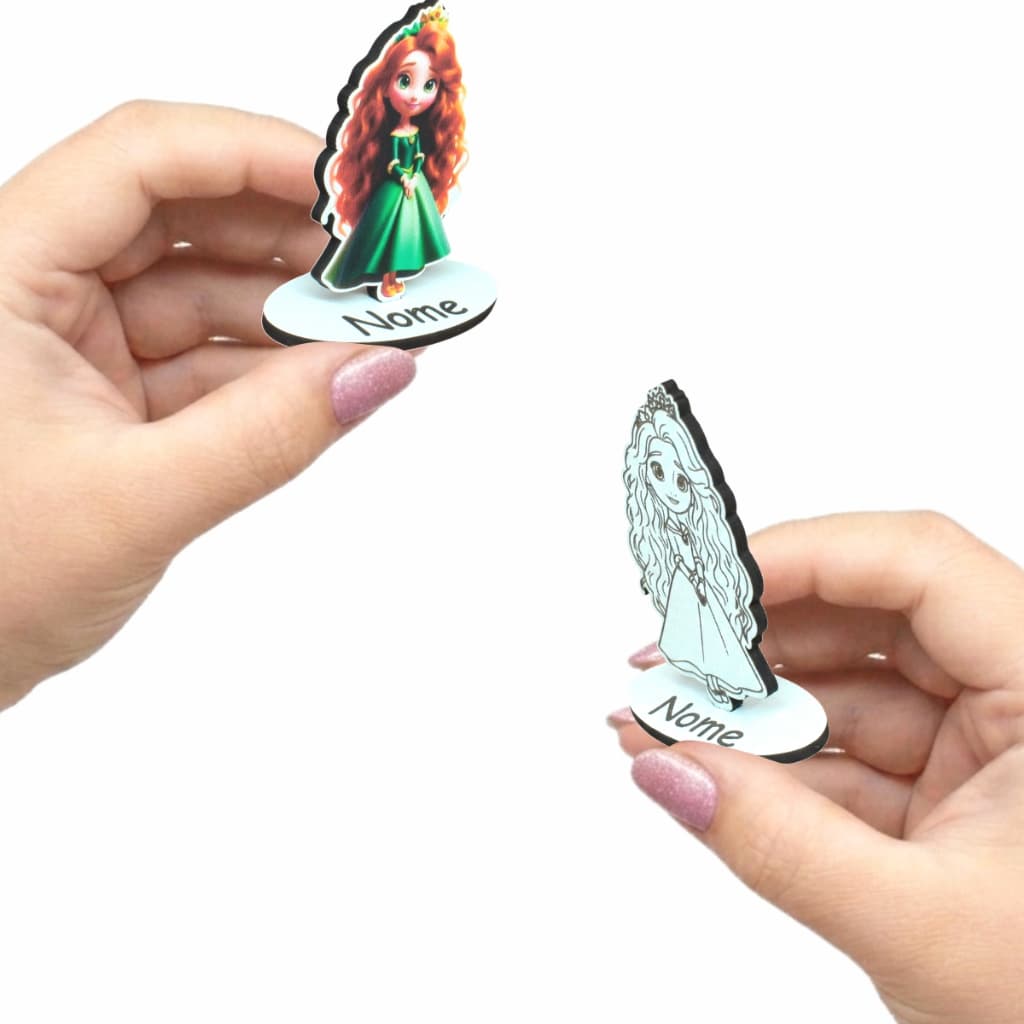 50 Und Lembrancinhas Princesa Cute Merida Personalizada MDF 3mm