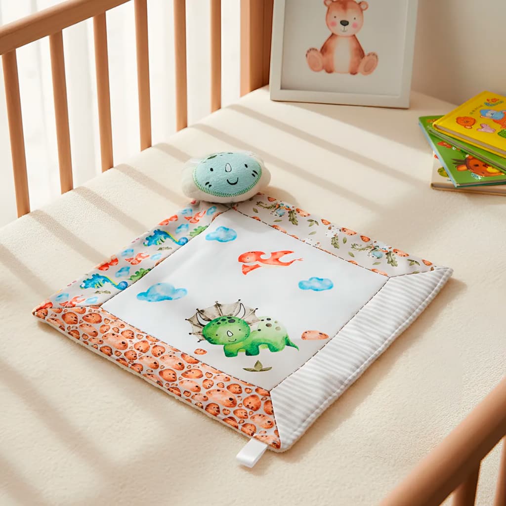 Naninha para Bebe Com Prendedor De Chupeta Plush Bordada  Menino