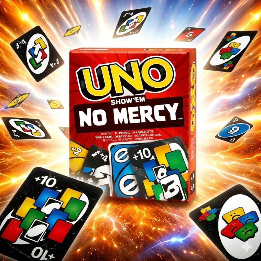UNO No Mercy Jogo de Cartas - Diversão Para a Família com Novas Regras