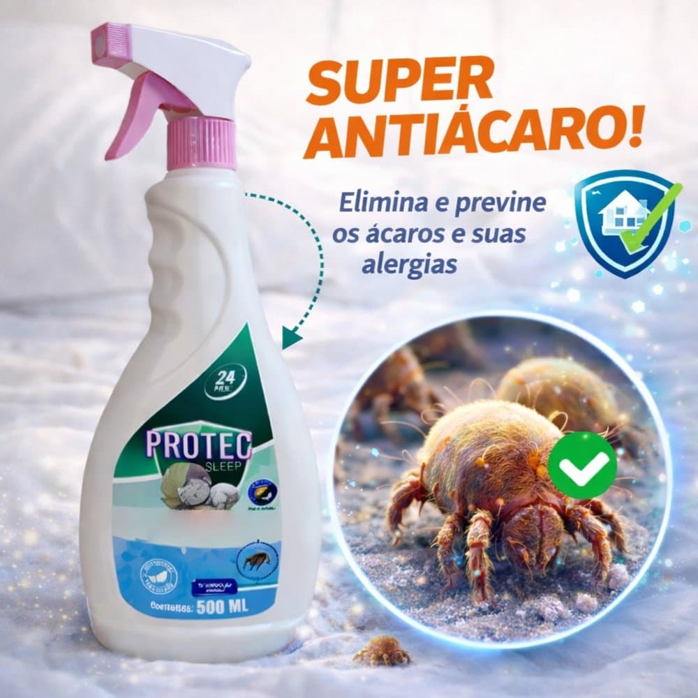 Spray Acaricida Elimina Fungos E Bactérias Solução Anti Ácaro