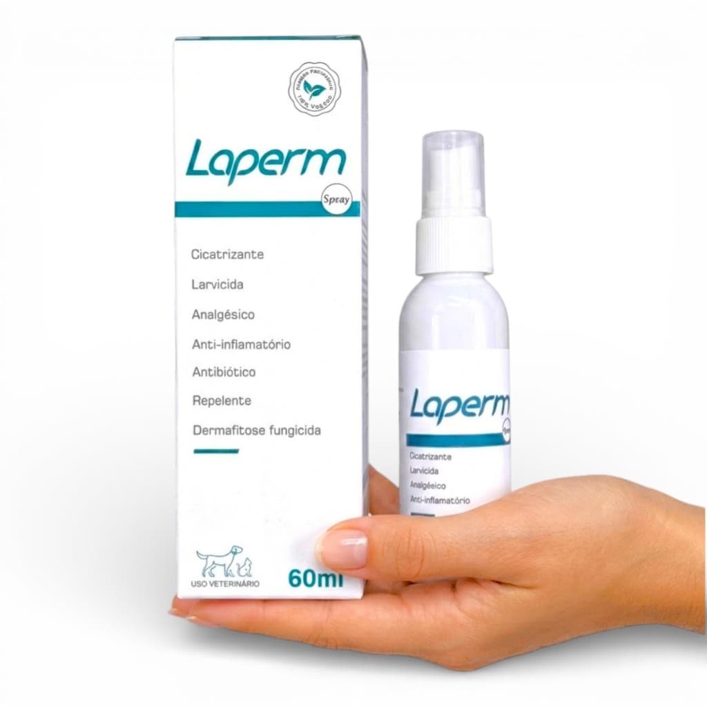 Spray Veterinário Laperm 60ml Para Feridas e Bicheira