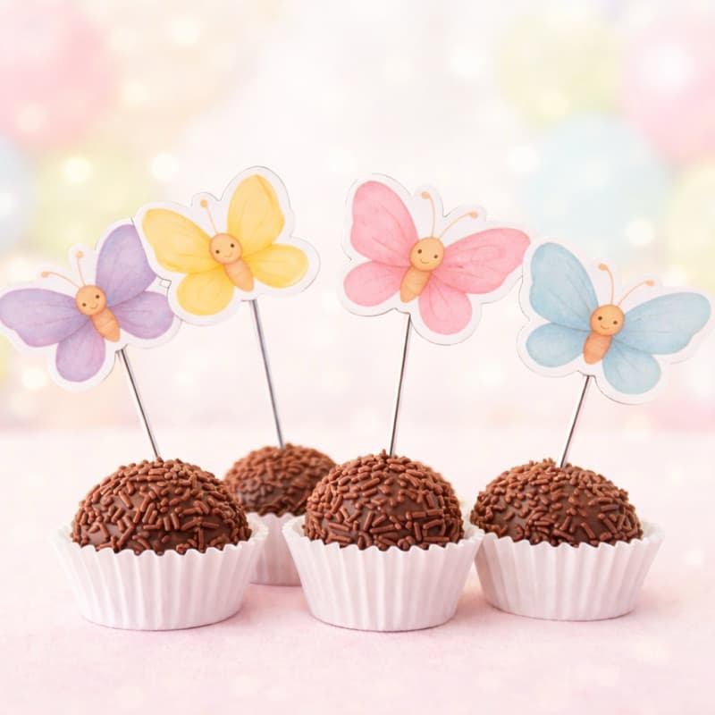 ENVIO IMEDIATO-Toppers Docinho Jardim Encantado borboletas | Borboletas  | topper| aniversário