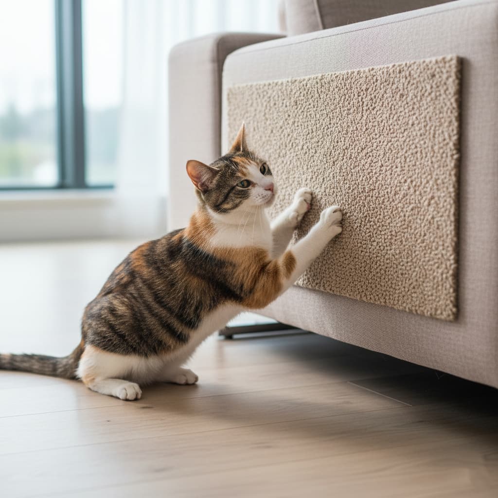 Arranhador Adesivo para Gatos 30x60cm – Carpete Protetor de Sofá, Cama e Móveis Pet