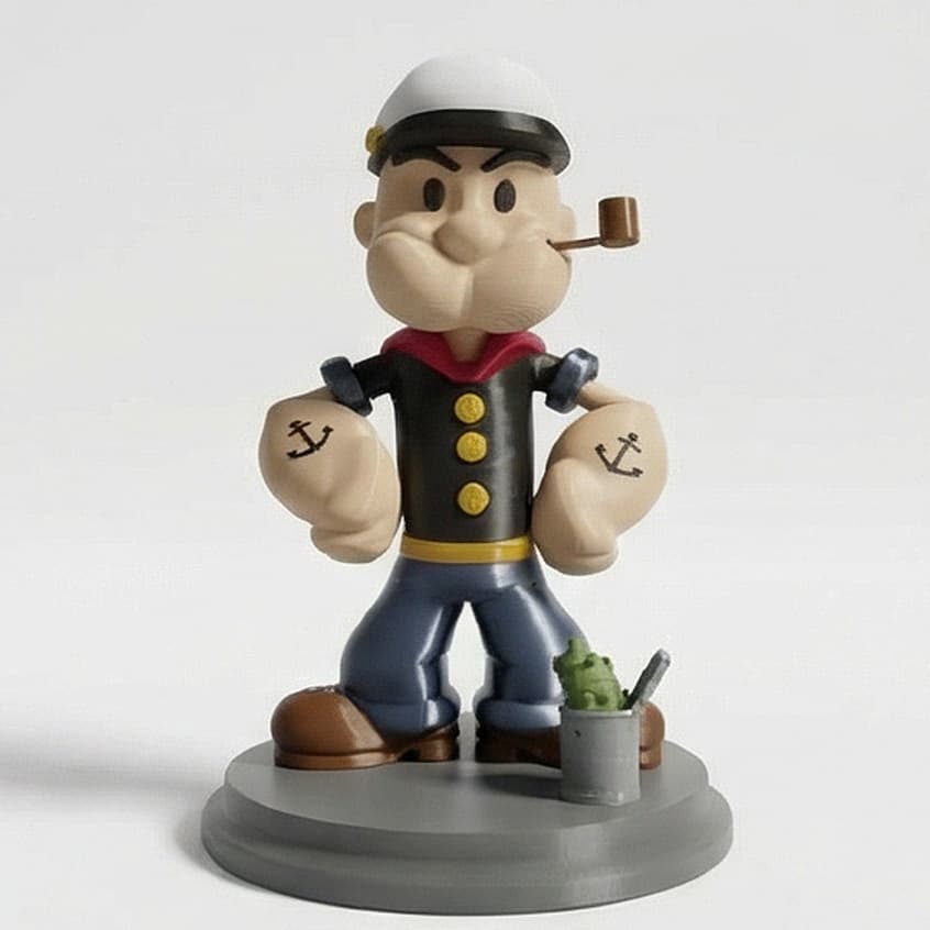 Popeye Boneco Action Figure Colecionável