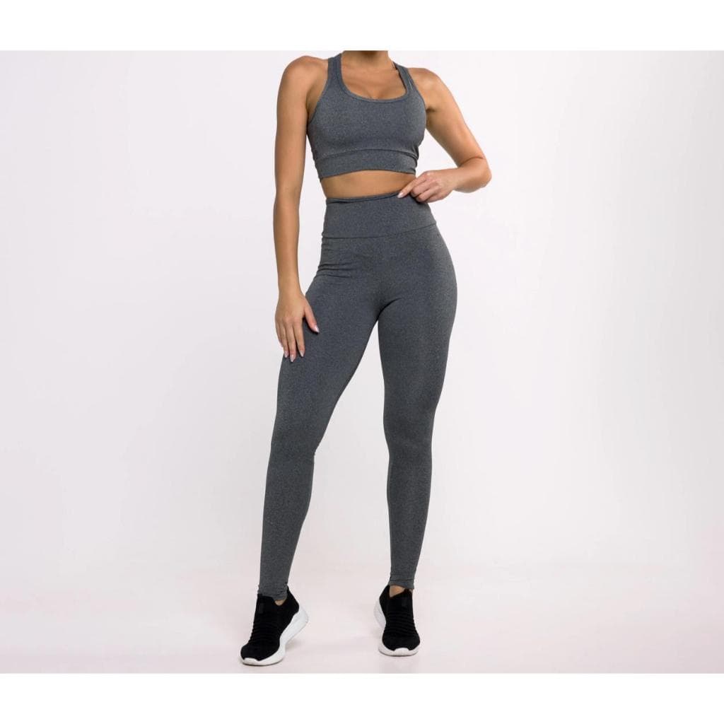 Calça Legging Feminina Lisa Cintura Alta Academia Tecido grosso Zero Transparencia