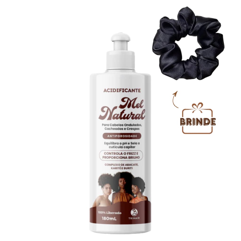 Acidificante Mel Cola Natural Anti Porosidade Anti Frizz 180ml Trihair