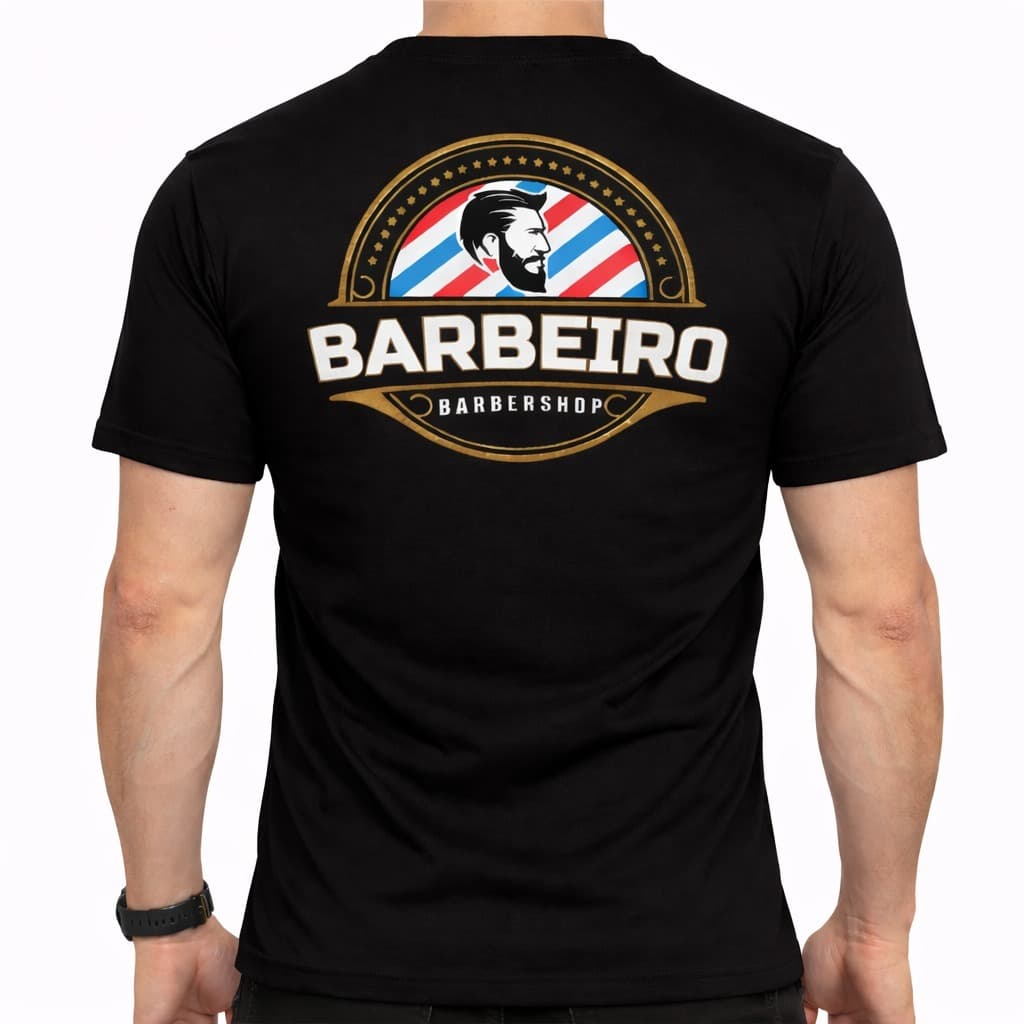 Camiseta Barbeiro Barber Shop Uniforme Masculino Profissional Envio Rápido