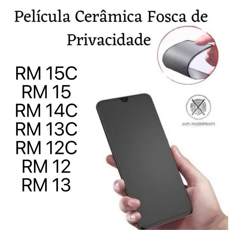 Película Cerâmica Fosca Privacidade para Redmi 15 15C 14c 13c 12c redmi14c redmi13c redmi12c redmi13 redmi12