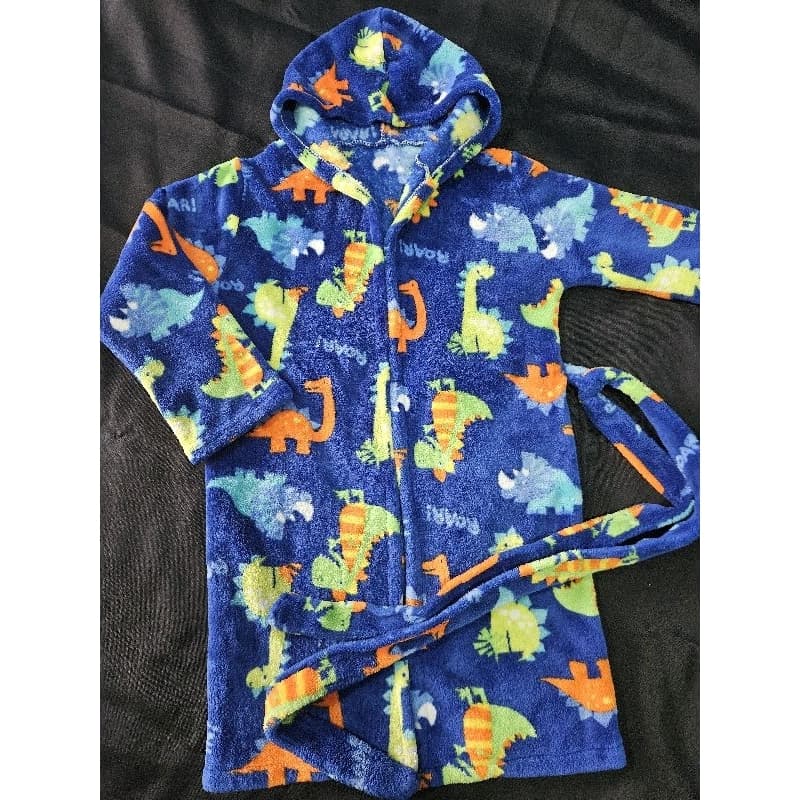 BAZAR/BRECHÓ Roupão Microfibra Infantil Menino - Roupão Flacee Dinossauros - SHEIN KIDS