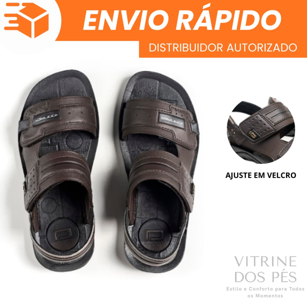 Sandália Masculina Danper Original  Promoção Velcro Ajustável