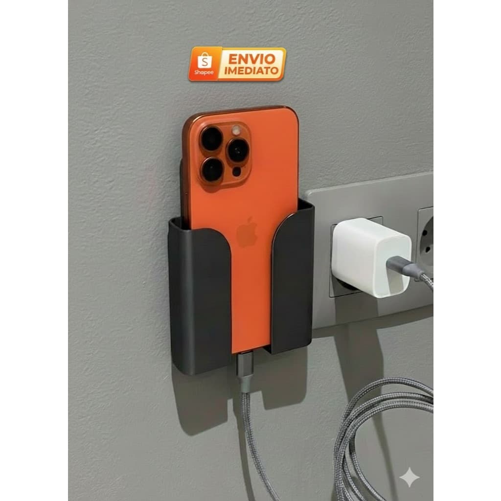 Suporte de Celular e Controle de Parede Universal Organizador Multiuso Com Adesivo elegante