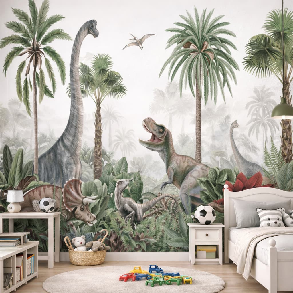 Papel de Parede Dinossauro Infantil Adesivo Decoração Quarto Criança
