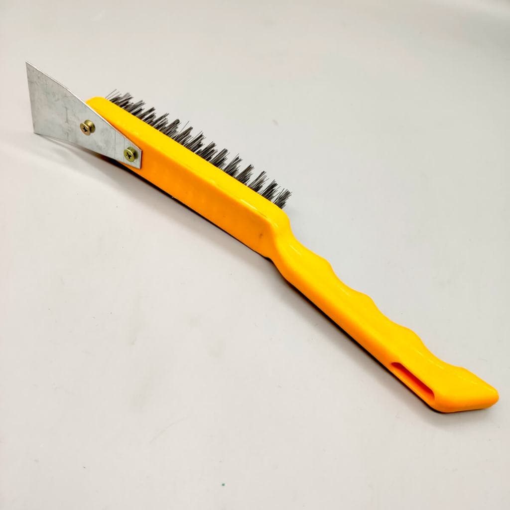Escova de Aço com Raspador Ideal para Ferrugem e Tinta
