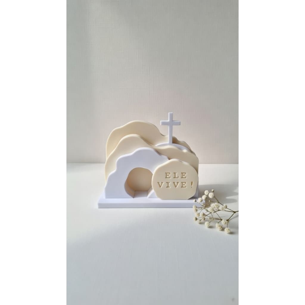 Decoração Túmulo de Jesus Ressuscitado - Ele Vive