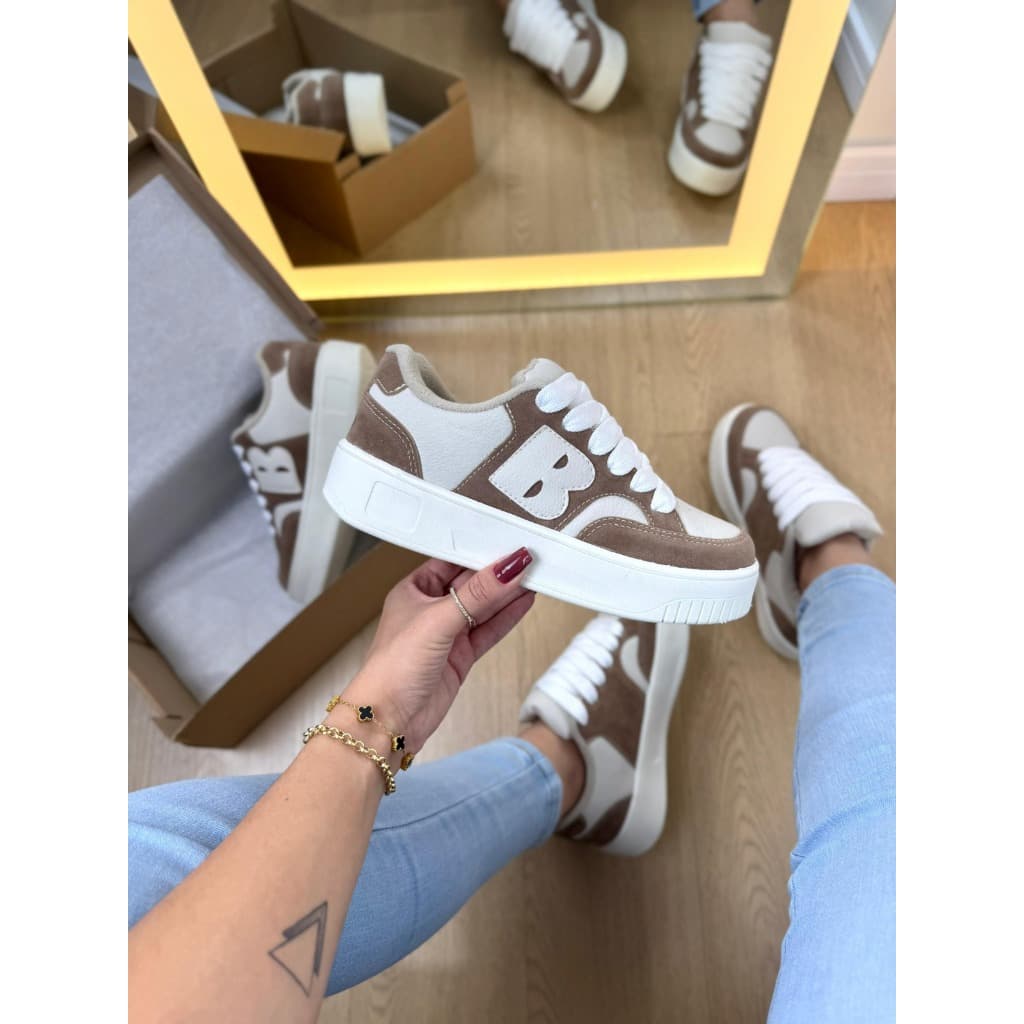 Tênis Branco Feminino Branco Sola Alta Plataforma Casual Estiloso e Confortável