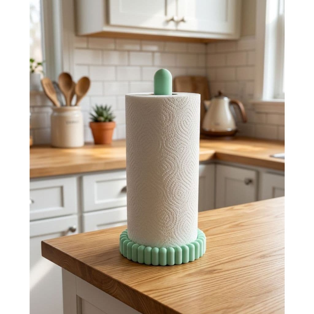 Porta Papel Toalha De Mesa Organizador Para Rolo Suporte Vertical Moderno Cozinha