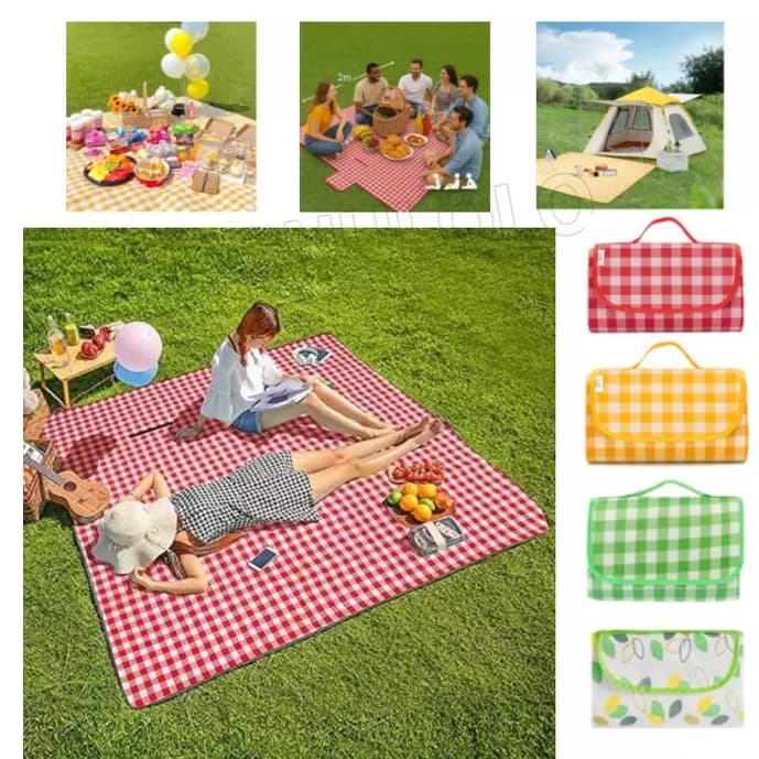Tapete Piquenique Dobrável Impermeável À Prova De Umidade para Praia, Camping Grama 200*200cm