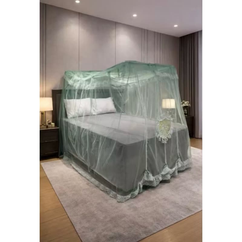 🛏️ Mosquiteiro de Armação(Apenas o mosquiteiro)•Casal Bordado com Coração• Envio rápido✅🚚