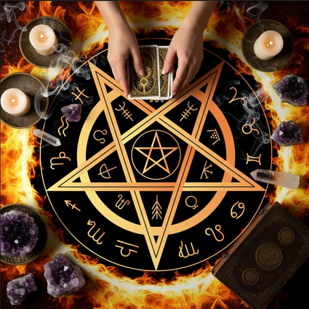 Toalha de Mesa para Baralho Cigano, Tarot e Oráculos - MESA 11