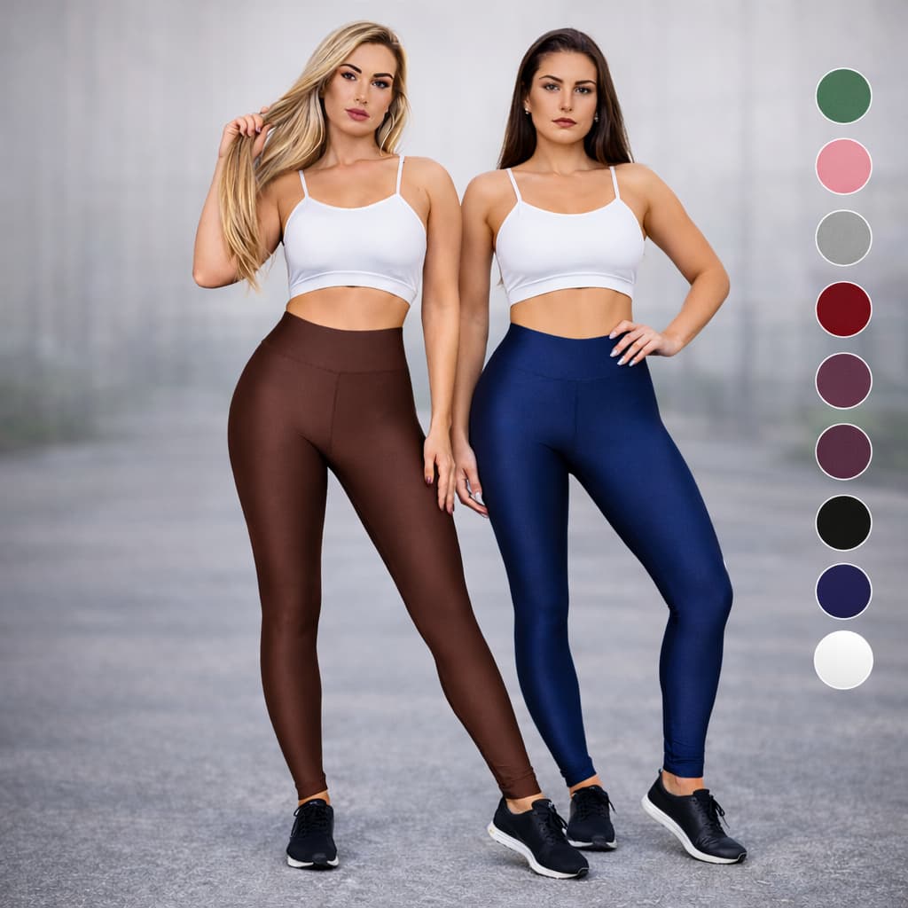 Calça Legging Feminina Anti Transparência Leg academia Cintura alta
